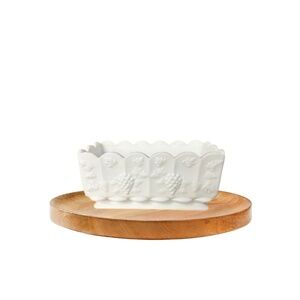 Westmoreland Paneled Grape Milk Glass Planter